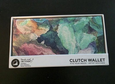 Paperwallet Clutch Wallet. RFID. light, thin, eco-friendly Tyvek wallet. NWT $49