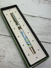 KATE SPADE New York "Sunshine Floral" Black Ink Ballpoint Pen w/Gift Box NEW