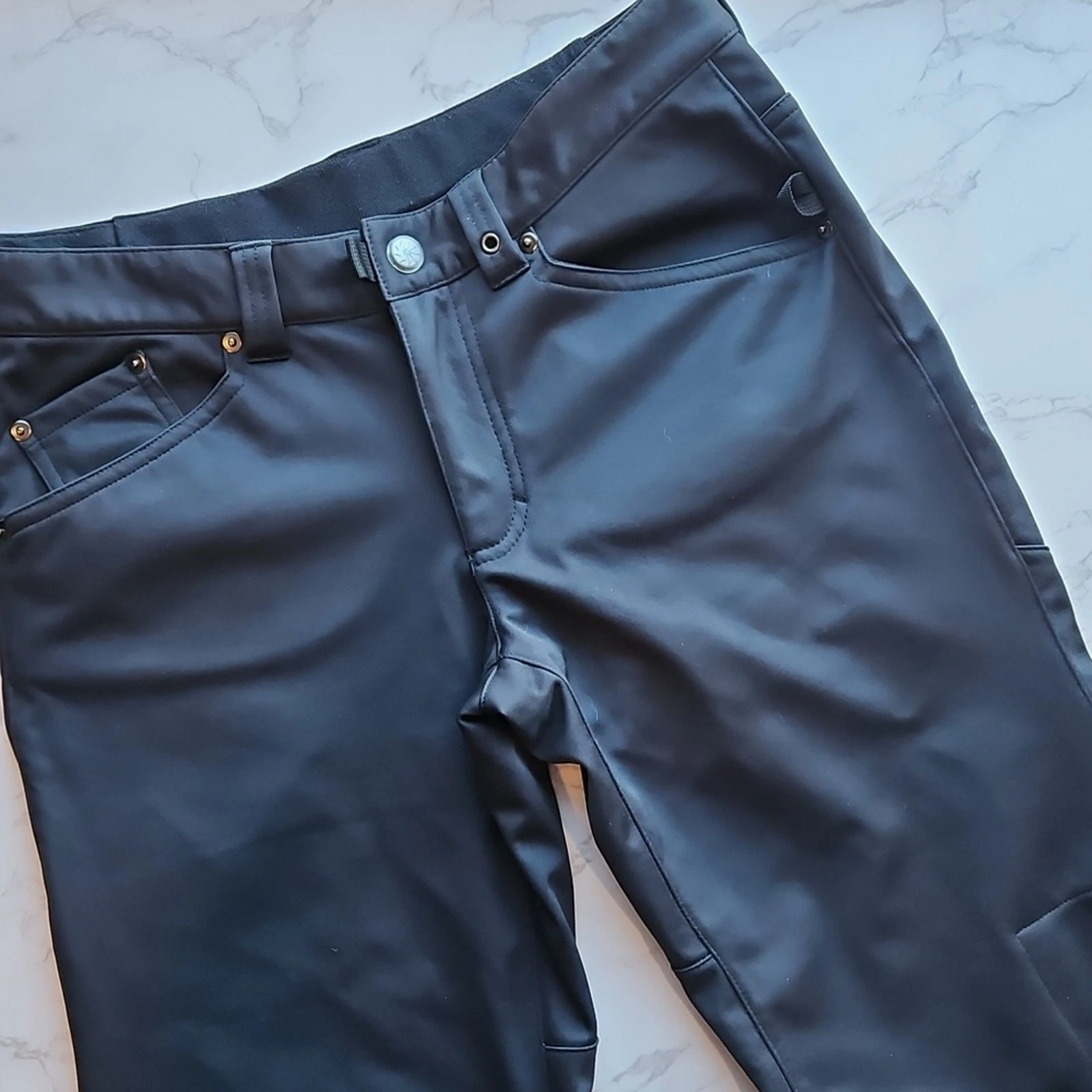 Athleta Black Outdoor Softshell Snow Pants 6P