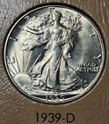 1939 D Denver Walking Liberty Half Dollar Silver 50 Cents 50C .50