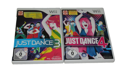 Just Dance 3 +Just Dance 4  Nintendo Wii Spiele OVP/Anleitung