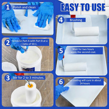 Tub and Tile Refinishing Kit - 500G Semi-Gloss White Tile Paint with Tools For