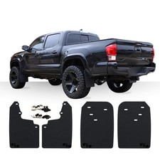 Mud Flaps for Toyota Tacoma - Fits 2016-2023 Extra Large Black with Black Logo