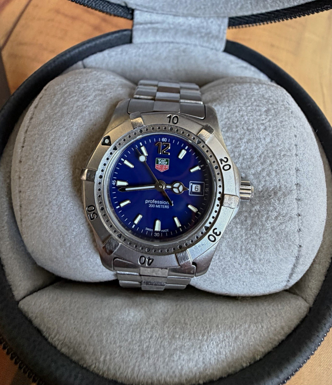 Tag Heuer Professional Stainless Steel Blue Dial Quartz Ladies Watch WK1313-0