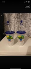 2 x Smoothie Milkshakes Cups with Dome Lids - Reusable - SHMOO Branded 16oz