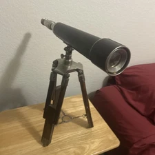  Telescope With Victorian vintage wooden tripod stand Decor items