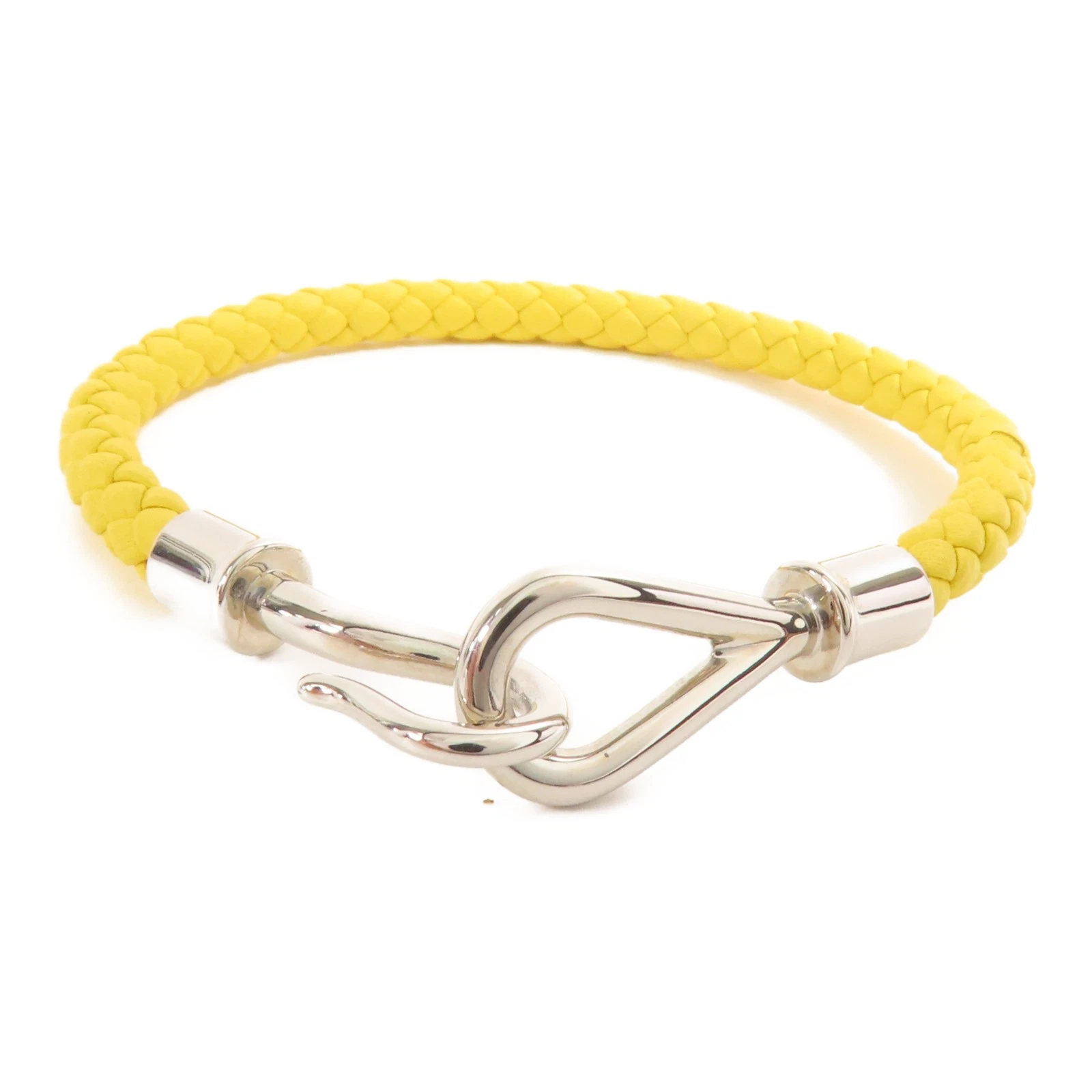 HERMÈS Bracciale HERMES PHW Jumbo H Pelle Veloce Jaune De Naples