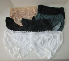 7 Pair VTG Vanity Fair Warner's Lace Panties White Black Beige  Teal Size 8 XL