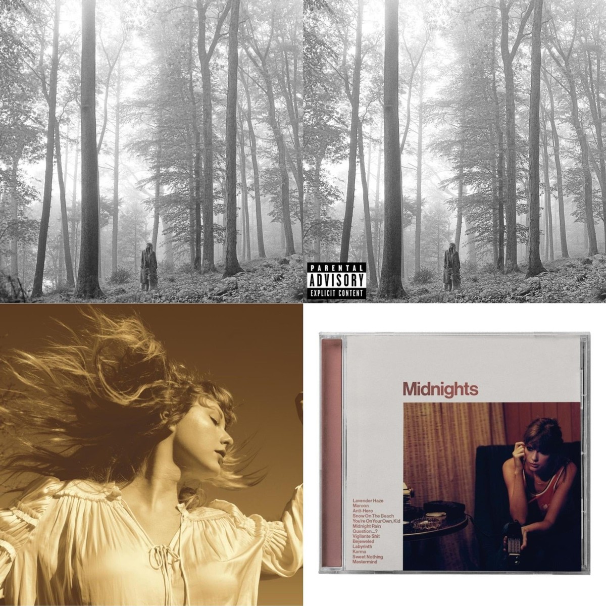 Taylor Swift - Folklore (Edited) & Folklore (X) & Fearless