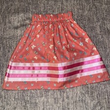 Native American pink Ribbon Skirt. size small. Elastic waist 7.5 , length 14