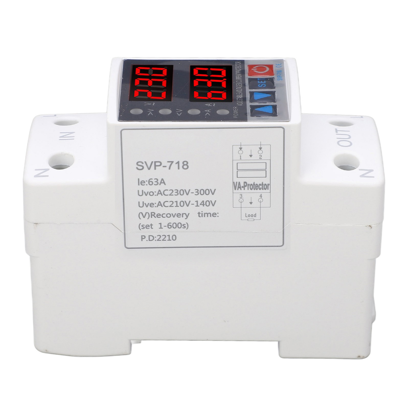 63A Adjustable Over Under Voltage Protector For Home Appliances Easy To Use