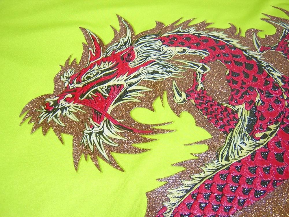 Used Jean Paul Gaultier Imported Dragon Print Cut And Sew Top Mens Yellow image 8