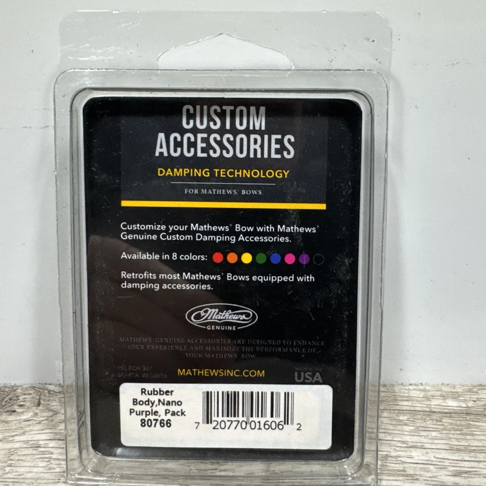 Nano Amortiguadores Armónicos de Goma Mathews Tiro con Arco 2-PK - Varios Colores - NUEVO Foto 3 de 4