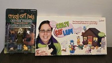 2008 Accoutrements The CRAZY CAT LADY Board Game (Complete) + 2004 Action Figure