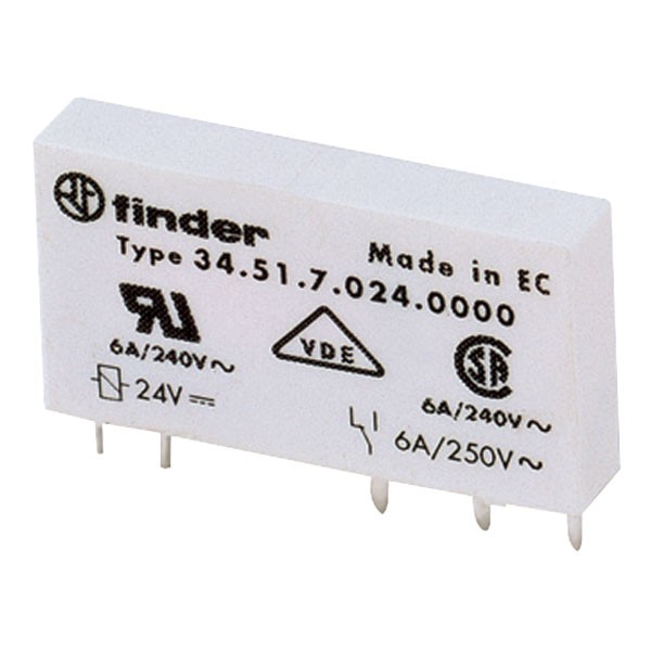 Finder PCB Mount Relay 12VDC 6A SPDT
