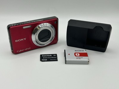 【美品】SONY Cyber-shot DSC-W270 デジタルカメラ レッド Sony Cyber-shot DSC-W270 Red 12.1MP Digital Camera w/Battery