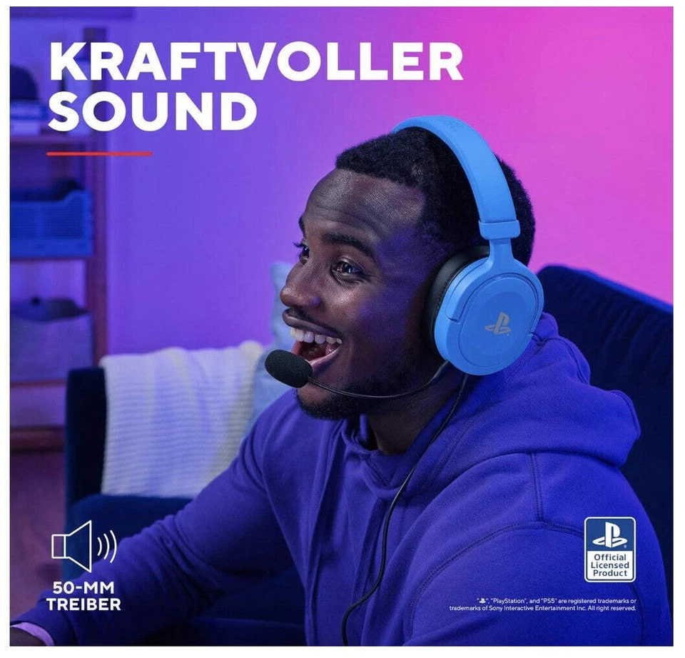 Trust - GXT 498B Forta, cuffie PS5, driver 50 mm, over-ear, microfono rimovibile - Immagine 3 di 4