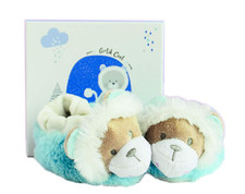 DOUDOU ET COMPAGNIE,Slipper with rattle - Lion 0/6 months, , DC3445