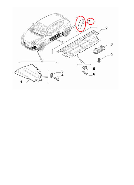 Original Reparaturkleber RüCkseite Links SX FüR Alfa Romeo Mito 50515646-image