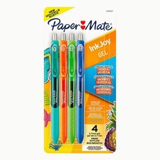 Paper Mate InkJoy Gel Pens, Medium Point, 0.7 mm, Assorted Tropical Vacation
