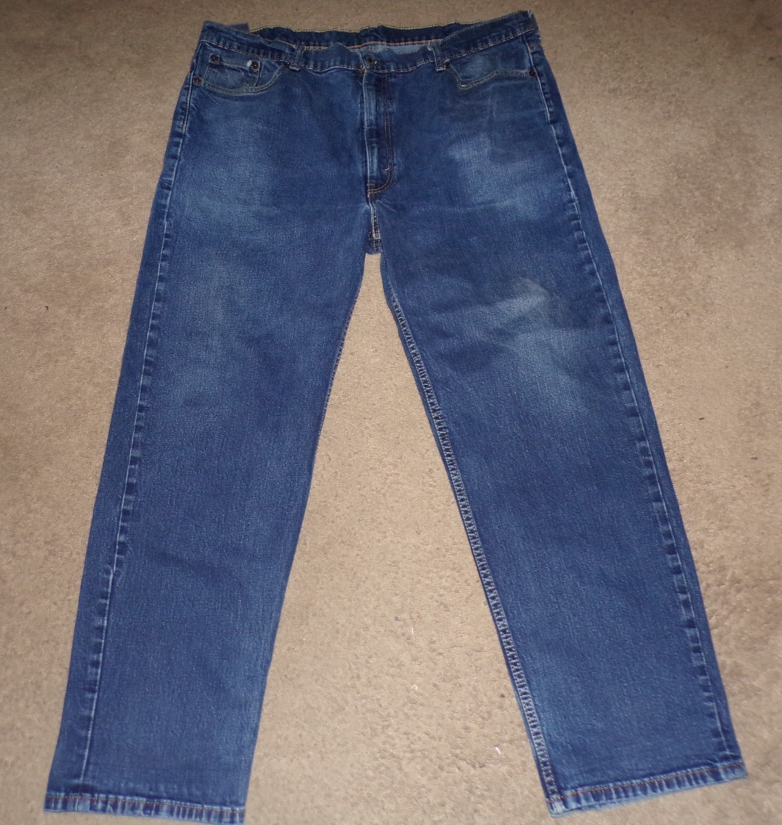 Levi Levis 550 Relaxed Fit Straight Leg Mens Jeans Size 46 X 32 Red Tab