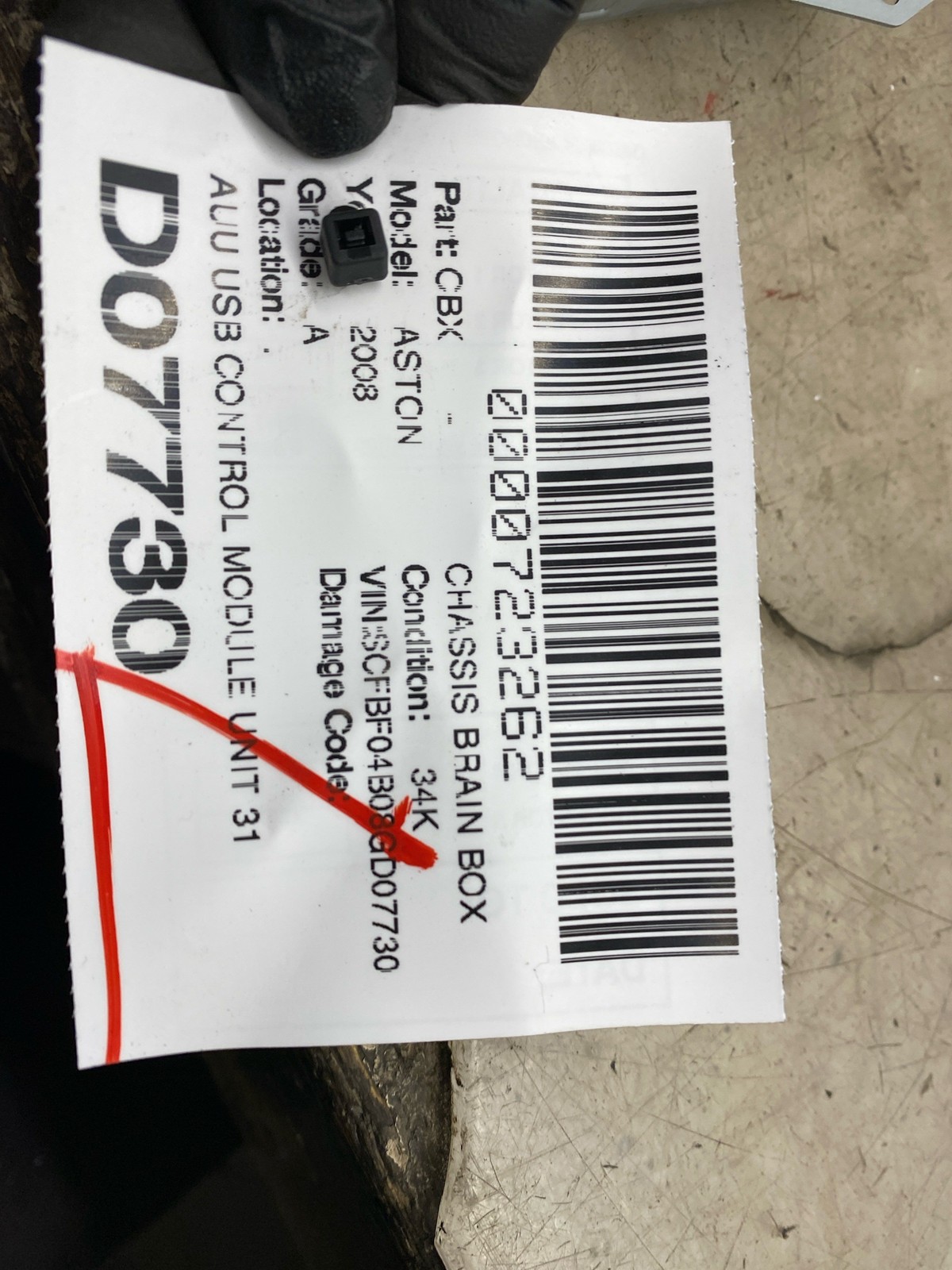 2006-2016 ASTON MARTIN VANTAGE AUU USB CONTROL MODULE UNIT 31260796