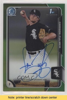 2015 Bowman Draft Chrome Pick Green Refractor 99/99 Carson Fulmer Auto READ 8em