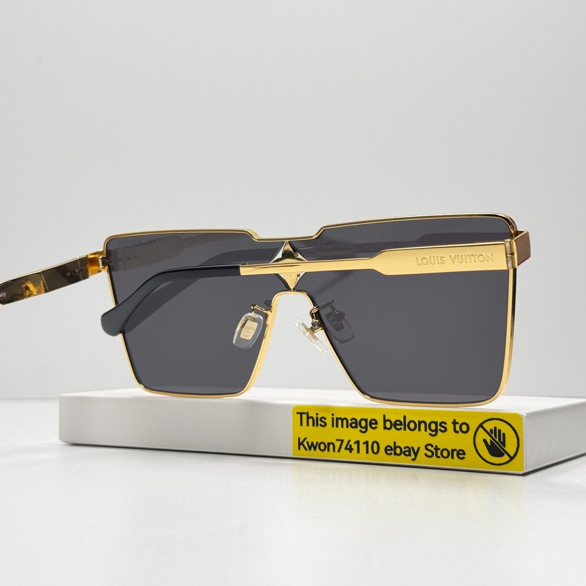 Louis Vuitton Z1700U LV Shield Cyclone Gold Men's Sunglasses Italy