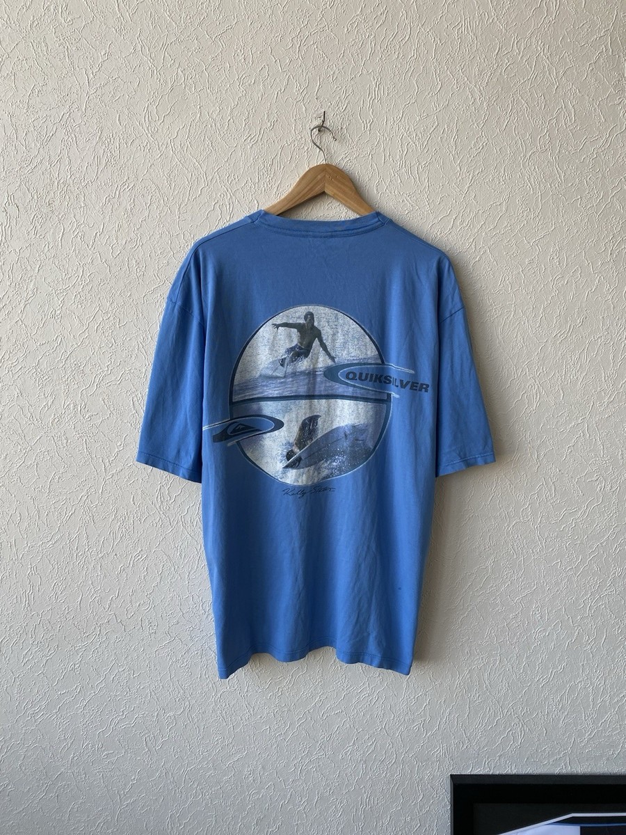 Vintage 90s Quiksilver Kelly Slater Surfwear Skateboarding Logo T