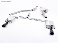 Milltek Duplex Sportauspuffanlage Audi A4 B8 2.0 + quattro je 100mm rund schwarz