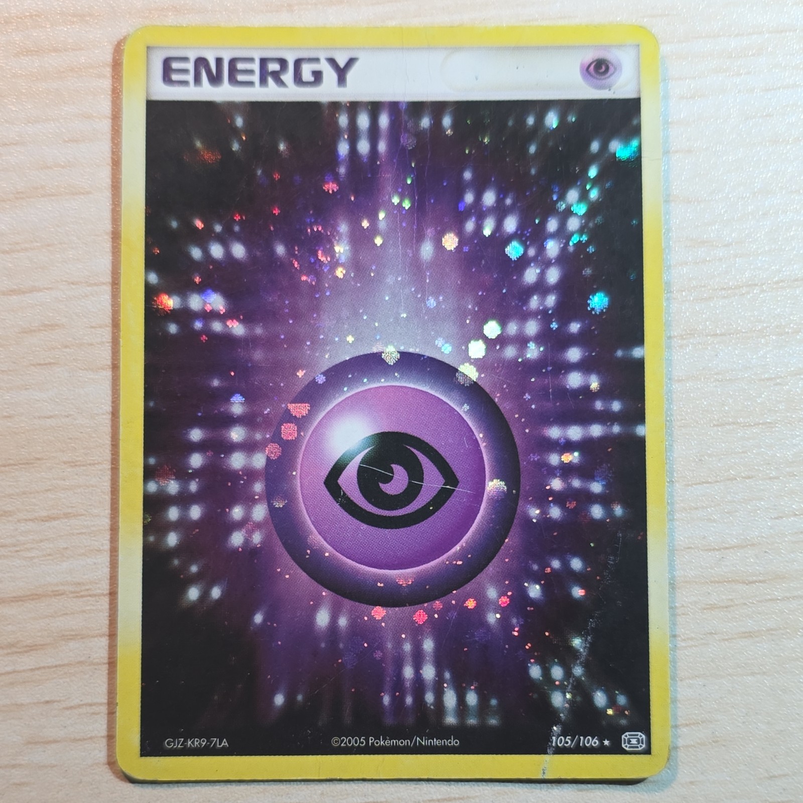 Pokemon Swirl Psychic Energy Holo Rare Card 105/106 Emerald (HP/DM)