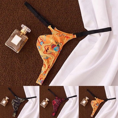 Chinesischer Drachen Druck männlicher G-String Tanga Drachenmuster Druck Stretc