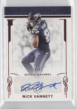 2016 Panini National Treasures Red Jersey Number /81 Nick Vannett #176 Auto 15ou