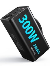 Power Station 80000mAh,Solar Generator with 300W AC Outlet,296Wh Lithium Batt...