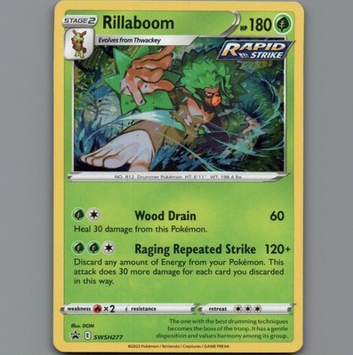 Pokémon TCG - SWSH277 Rillaboom : Black Star Promo : Cosmo Holo