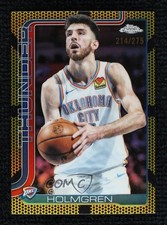 2025-26 Topps Chrome Yellow Basketball Refractor 214/275 Chet Holmgren #134 1f60