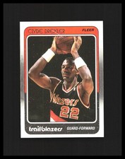 1988-89 Clyde Drexler Fleer #92 Portland Trail Blazers SCRATCHED