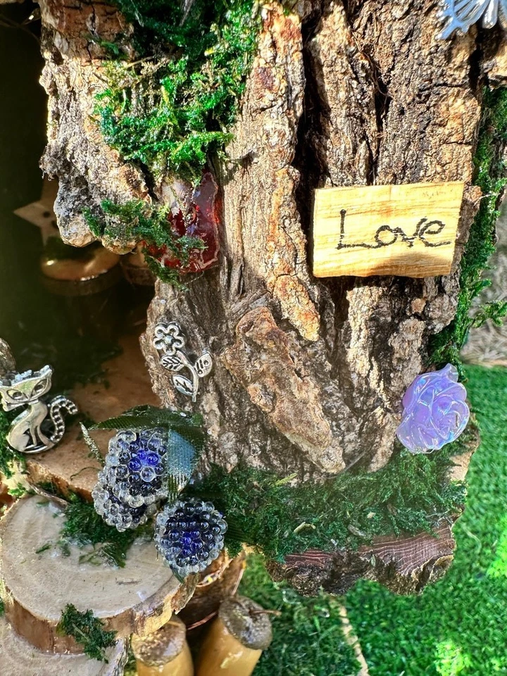 Large Handmade Fairy Garden, Fairy House Cottage, Woodland Fairy House Christmas - Image 3 of 4