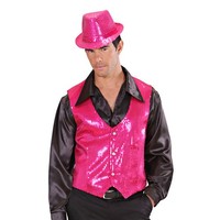 Pailletten Hut Party Fedora Pink FüR Karneval Und Mottopartys Mit Glitzerndem St