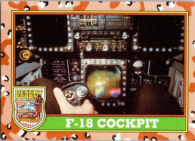 1991 Desert Storm 64 F-18 Cockpit Topps Trading Card CCG TCG