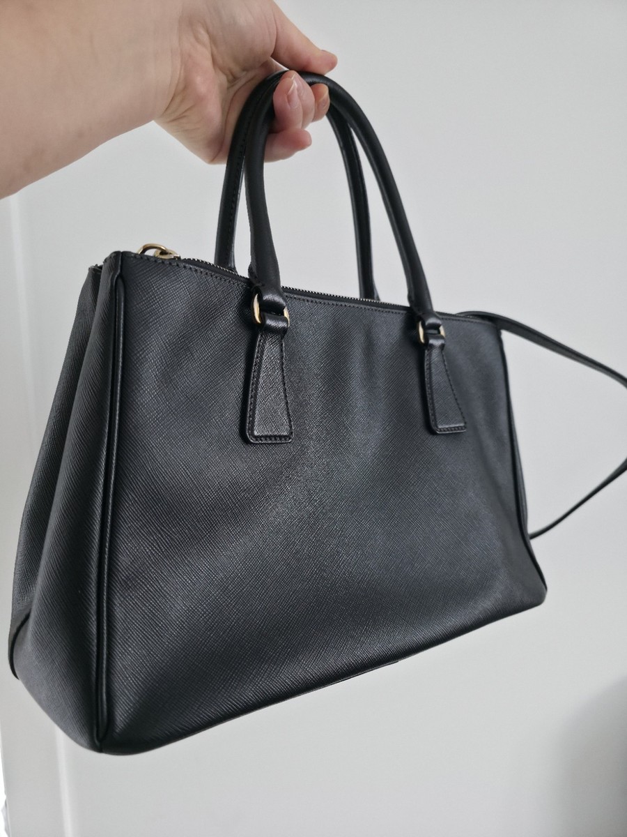 PRADA Galleria Large Saffiano Leather Top Handle w/Crossbody strap