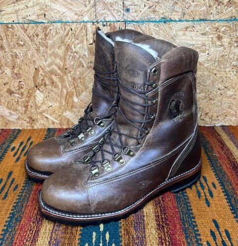 Vintage Chippewa USA Arctic 25490 Vibram Leather Lined Mens Boots Size 9.5 C