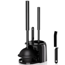 3 in 1 Toilet Brush and Plunger Set with Crevice Cleaning Brush, Toilet Plung...
