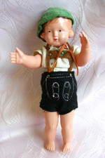 Puppe Cellba ca. 18 cm gemarkt Nixe Raute Zelluloid