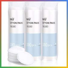 Cotton Rounds 100 Count Lint Free Makeup Remover Pads Facial Cleansing Gentle So