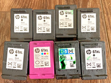 LOT 8 HP61XL Empty Genuine Virgin Mix Color Black Ink Carts Used 1 Time HP 61 XL