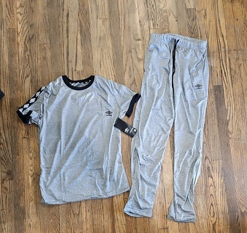 UMBRO Boys Grey Crew Neck Lightweight Lounge Sleepwear Set Size S New - Picture 2 of 17