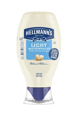   New Hellmann's Light Mayonnaise Cage Free Eggs Dressing Bottle 20floz