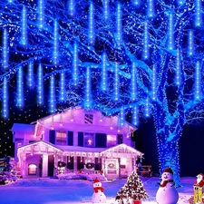 Blingstar Meteor Shower Lights Outdoor Christmas Lights 16 Inch 10 Tubes 360