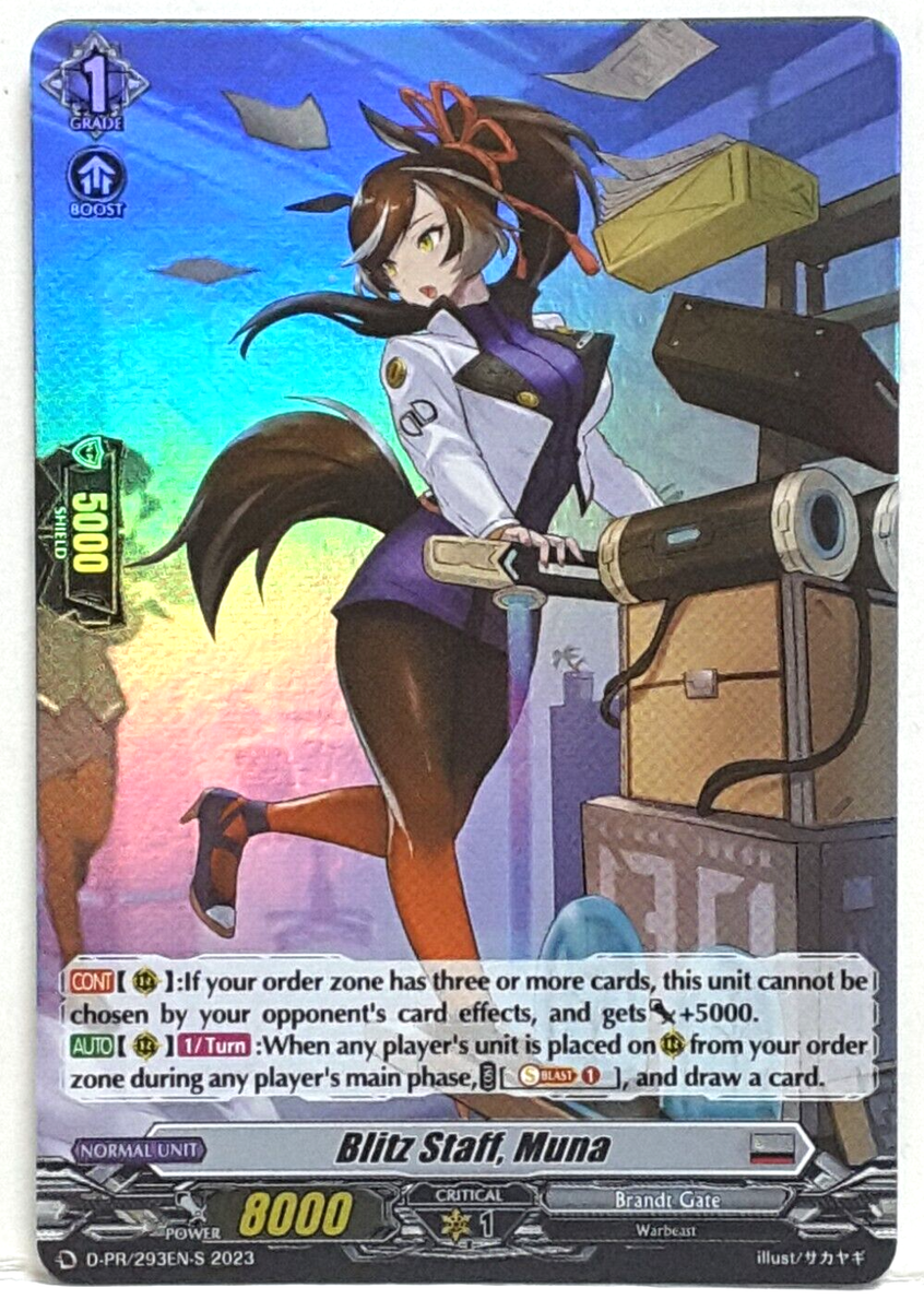 Bushiroad Cardfight Vanguard Blitz Staff, Muna D-PR/293EN-S FOIL